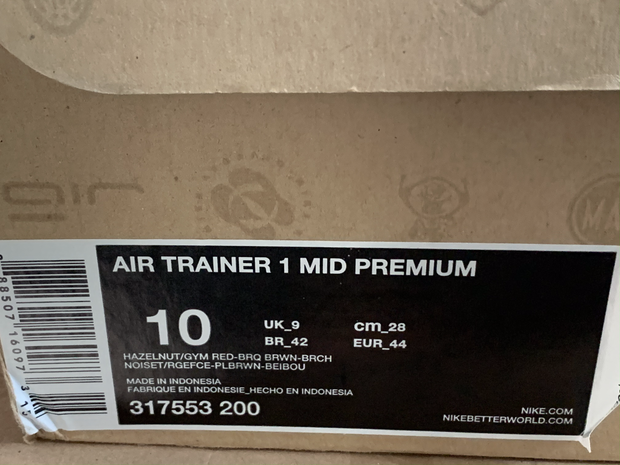 Air Trainer 1 Mid Premium Hazelnut - Sneakerdisciple